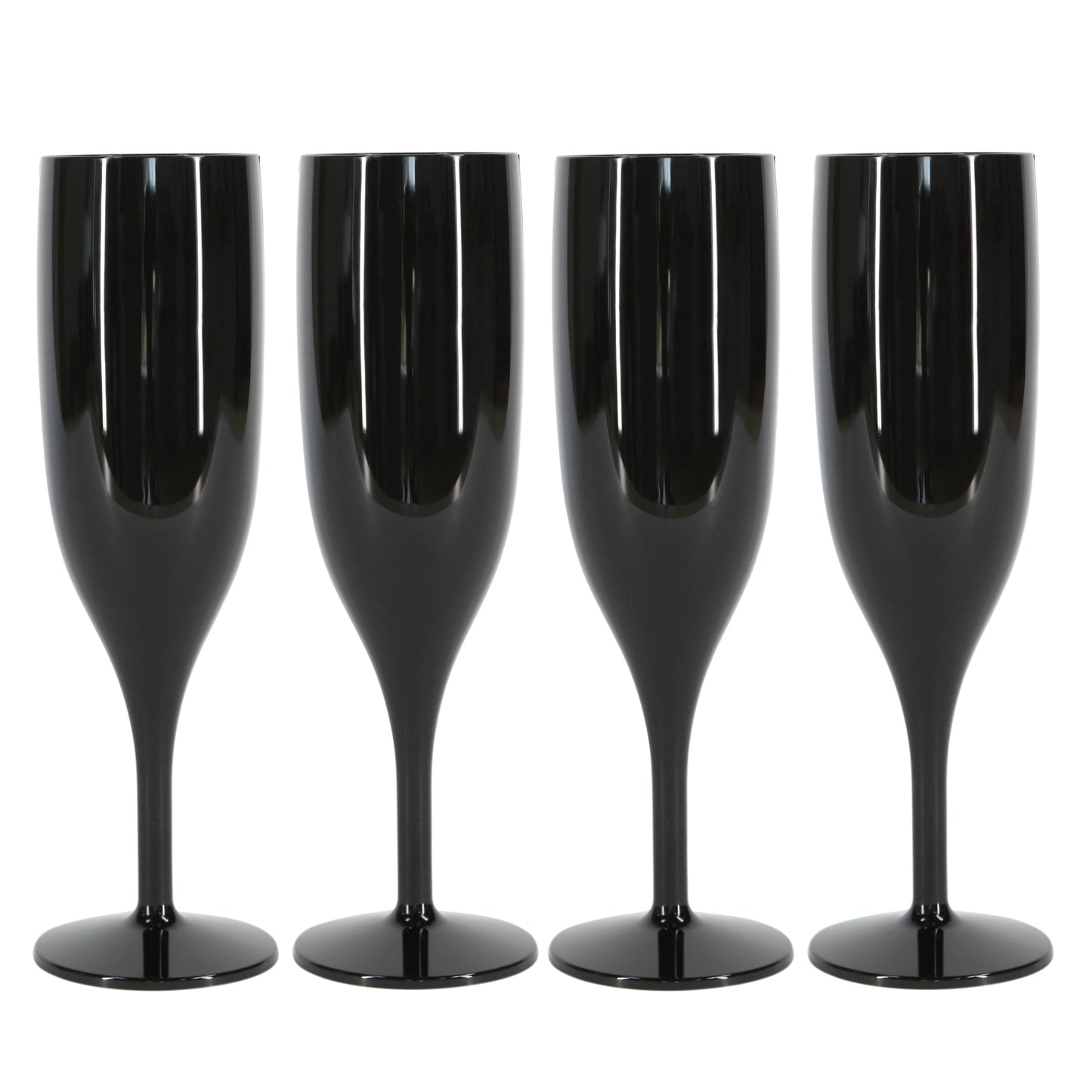 12 x Black Prosecco Flutes – Made from Strong Reusable Plastic 1-Piece Champagne Glass (Pack of 12 Glasses) Halloween, Parties, Hot Tub-5056020186823-EY-PP-120-Product Pro-Baby Shower, Black Champagne Flutes, Black Champagne Glasses, Black Flutes, Black Prosecco Flutes, Black Prosecco Glasses, Bridal Shower, Halloween, Hen Do, Reusable Flutes