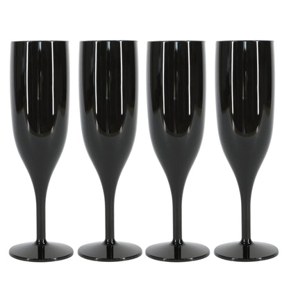 24 x Black Prosecco Flutes – Made from Strong Reusable Plastic 1-Piece Champagne Glass (Pack of 24 Glasses) Halloween, Parties, Hot Tub-5056020186830-EY-PP-121-Product Pro-Baby Shower, Black Champagne Flutes, Black Champagne Glasses, Black Flutes, Black Prosecco Flutes, Black Prosecco Glasses, Bridal Shower, Halloween, Hen Do, Reusable Flutes