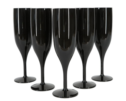 12 x Black Prosecco Flutes – Made from Strong Reusable Plastic 1-Piece Champagne Glass (Pack of 12 Glasses) Halloween, Parties, Hot Tub-5056020186823-EY-PP-120-Product Pro-Baby Shower, Black Champagne Flutes, Black Champagne Glasses, Black Flutes, Black Prosecco Flutes, Black Prosecco Glasses, Bridal Shower, Halloween, Hen Do, Reusable Flutes