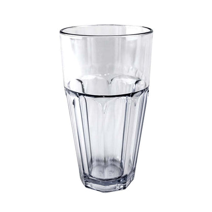 6 x Plastic Tumblers - 590ml / 20oz Capacity - Large USA Soda Diner style Cups, Reusable Strong Sturdy Glasses perfect for Outdoors