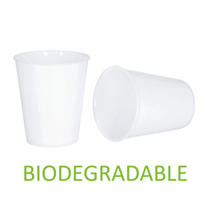 BIODEGRADABLE Plastic shot glass 50ml, 5cl, jelly shot, cups, white, Pack 50-PCUP-5CL-BIO-W-Product Pro-Shot Glasses