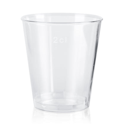 Pack of 1000 x Clear Shot Glasses Biodegradable Material Plastic 3cl 30ml Stackable Liquor, Spirits, Food Sampling, Parties, Jelly Shots