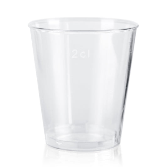 Pack of 500 x Clear Shot Glasses Biodegradable Material Plastic 3cl 30ml Stackable Liquor, Spirits, Food Sampling, Parties, Jelly Shots
