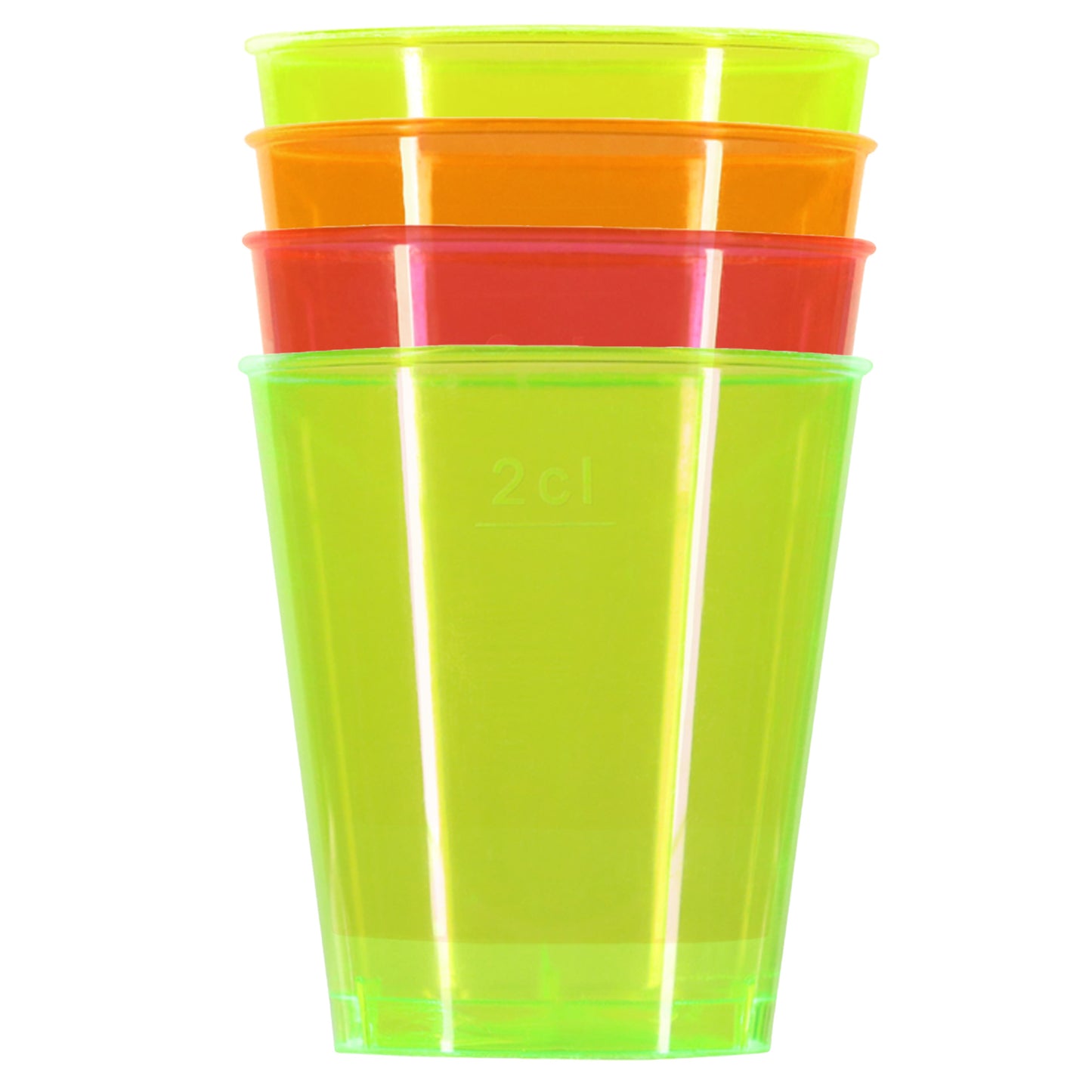 36 x Neon Shot Glasses Plastic Marked 3cl 30ml Bright Colour Jelly Disposable-5056020195412-PCUP-3CLDIS-Product Pro-30ml, Bright Shot Glasses, Disposable Shot Glasses, Neon, Neon Shot Glasses, Plastic Shot Glasses, Shots