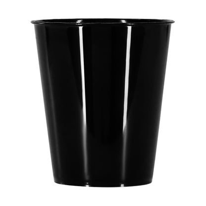 Pack of 50 x Black Shot Glasses Biodegradable Material Plastic 5cl 50ml Stackable Liquor, Spirits, Food Sampling, Parties, Jelly Shots