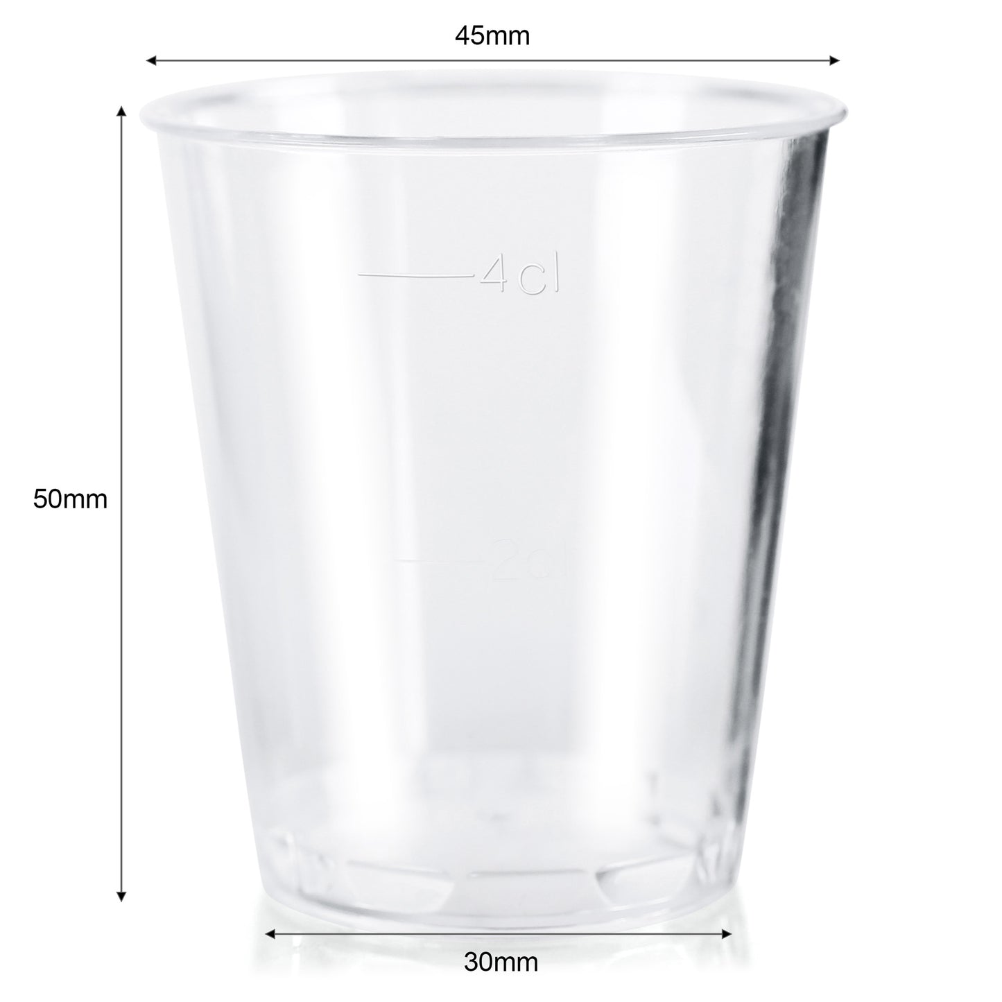 Pack of 1000 x Disposable Clear Shot Glasses 5cl 50ml Stackable Liquor, Spirits, Food Sampling, Parties, Jelly Shots