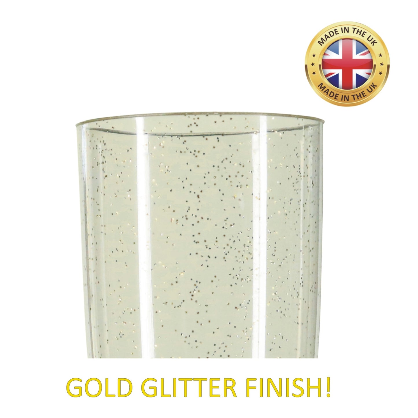 Glitter Party Pack 80 glasses - Gold & Silver Glitter Champagne flutes and reusable shot glasses-EY-PP-044-Product Pro-Champagne/Prosecco Flutes, Shot Glasses