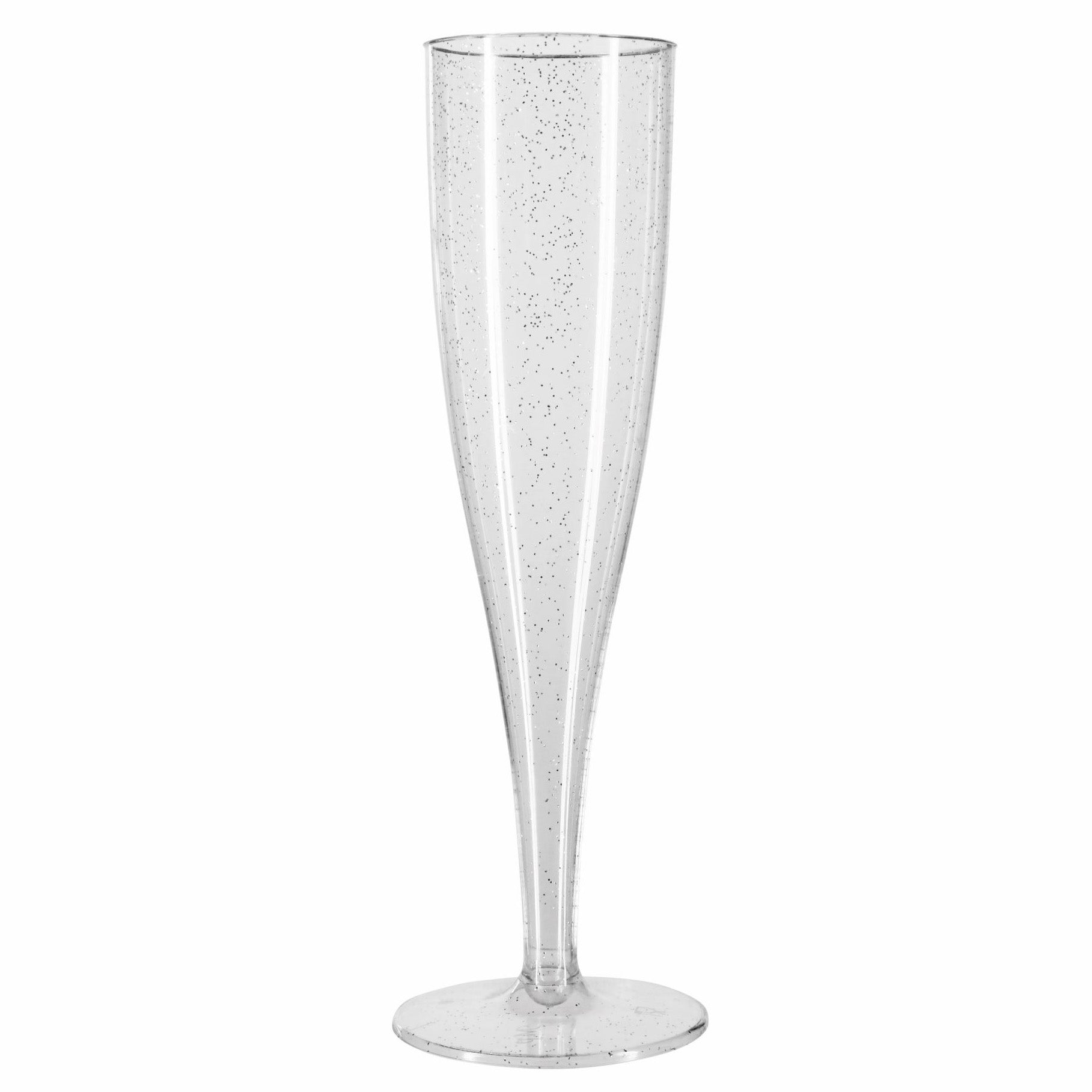 10 x Silver Glitter Prosecco Flutes - 175ml Plastic Disposable Champagne Glasses - One Piece (Pack of 10) Anniversaries, Weddings, Christmas-5056020179719-PCUP-CHAMP-SG-Product Pro-Glitter Champagne Glasses, Glitter Flutes, Glitter Glasses, Silver, Silver Champagne Glasses, Silver Glitter, Silver Prosecco Flutes