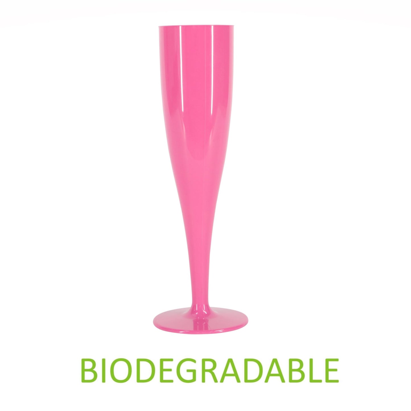 10 x Pink Prosecco Flutes – Made from Biodegradable Material in Glossy Fuchsia Colour 1-Piece Champagne Glass (Pack of 10 Glasses) Hen Do-5056020186748-PCUP-CHAMPBIOPINK-Product Pro-Black Flutes, Champagne Flute, Champagne Glasses, Flutes, Prosecco Flute, Prosecco Glasses