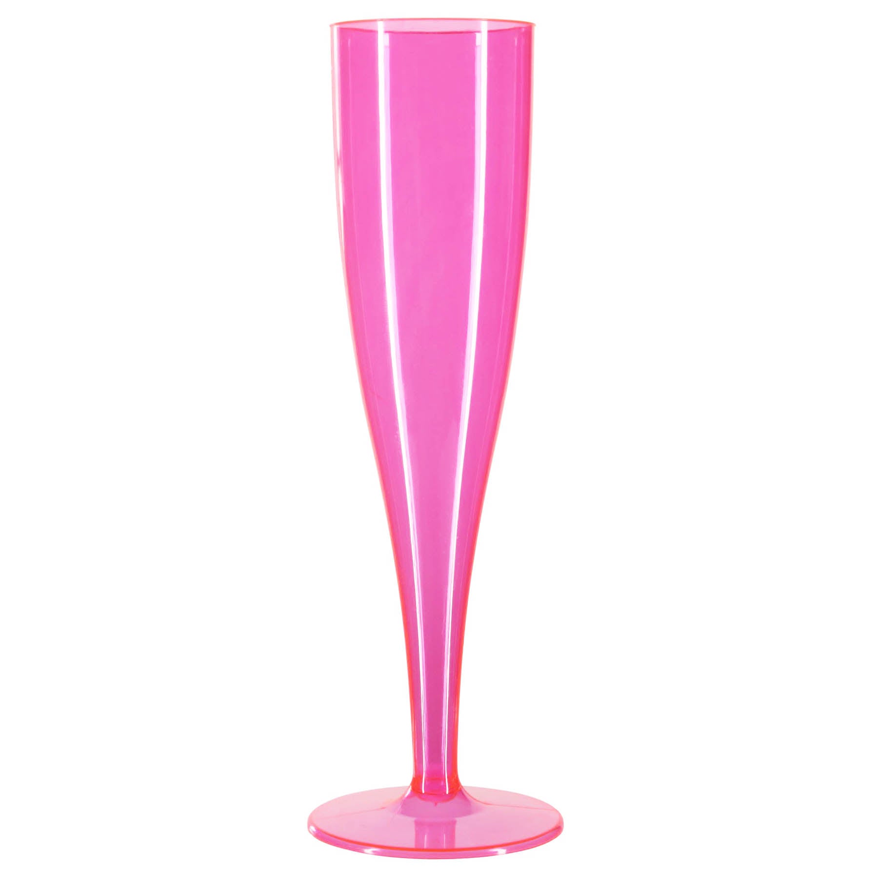 100 x Pink Prosecco Flutes 175ml 6oz Capacity Recyclable Polystyrene Material Transparent 1-Piece Sturdy Champagne Glasses BBQs Picnics-5056020107163-PCUP-CHAMPPINKx10-Product Pro-Champagne Glasses, Clear Champagne Glasses, Pink, Plastic Flutes, Prosecco Flutes