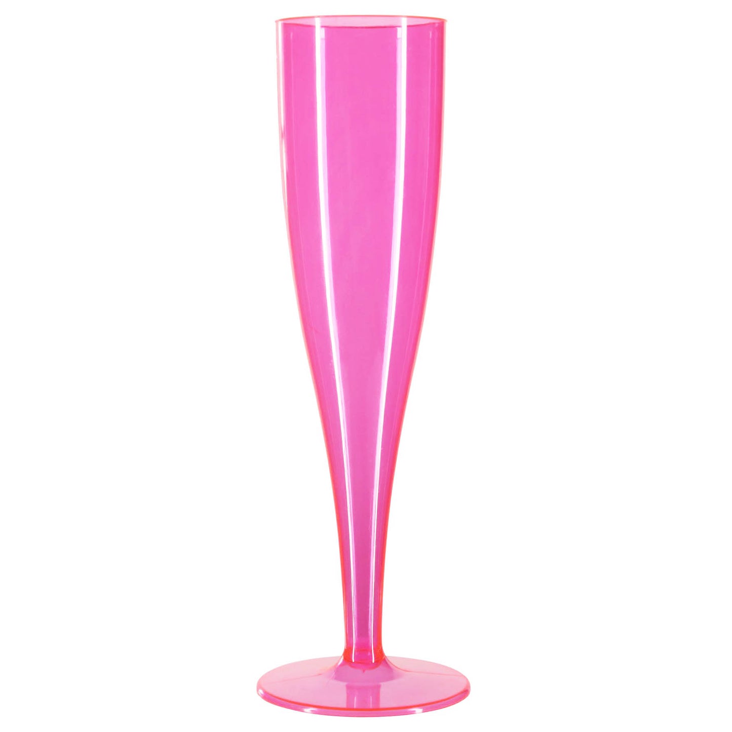 50 x Pink Prosecco Flutes 175ml 6oz Capacity Recyclable Polystyrene Material Transparent 1-Piece Sturdy Champagne Glasses BBQs Picnics-5056020107156-PCUP-CHAMPPINKx5-Product Pro-Champagne Glasses, Clear Champagne Glasses, Pink, Plastic Flutes, Prosecco Flutes