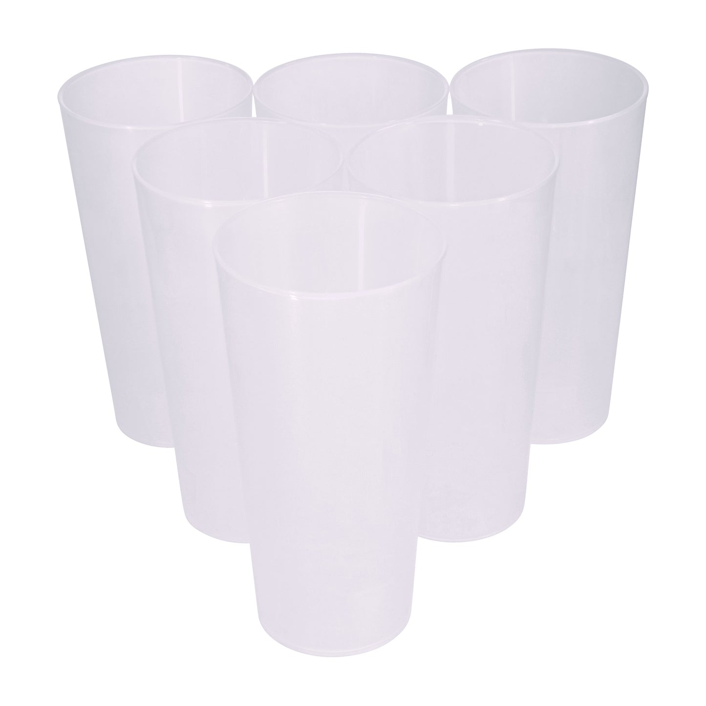 Pack of 50 Pint Cups Reusable Plastic - 1 Pint 568ml 20oz
