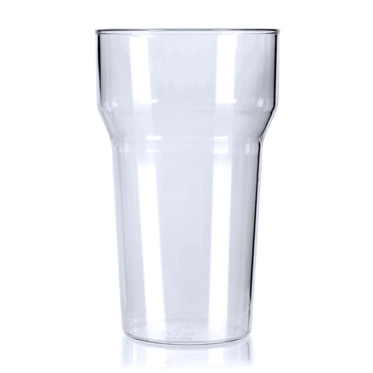 100 x Half Pint Glasses 10oz 284ml Transparent Clear Strong Reusable Plastic CE Marked Beer Cider Lager Drinks Stackable Dishwasher Safe-5056020179986-PCUP-PINT12-x100-Product Pro-Clear, Half Pint, Pint Glasses, Plastic Half Pint Glasses, Plastic Pint Glasses