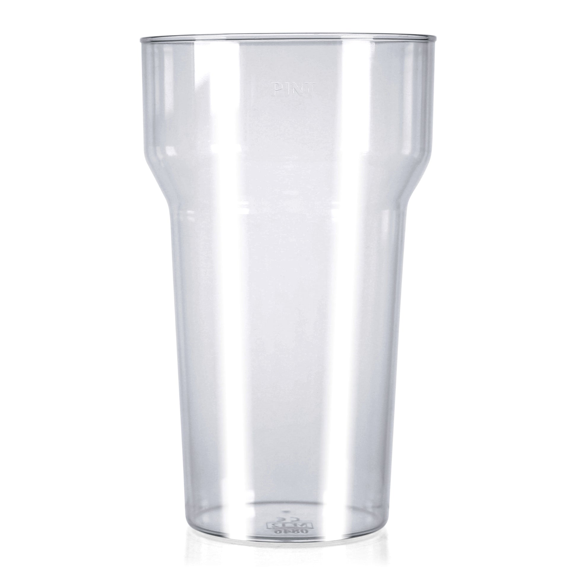 50 x Pint Glasses 568ml Transparent Clear Strong Reusable Plastic CE Marked Beer Cider Lager Drinks Stackable Dishwasher Safe-5056020179993-PCUP-PINTx50-Product Pro-Clear, Pint, Pint Glasses, Plastic Pint Glasses