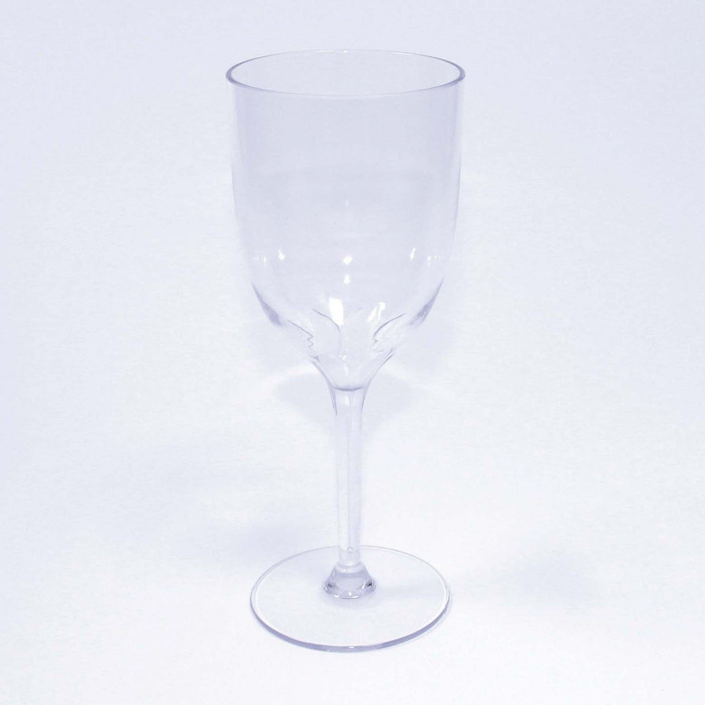 12 x Clear Reusable Wine Glasses with Petal Decoration 350ml Dishwasher Safe