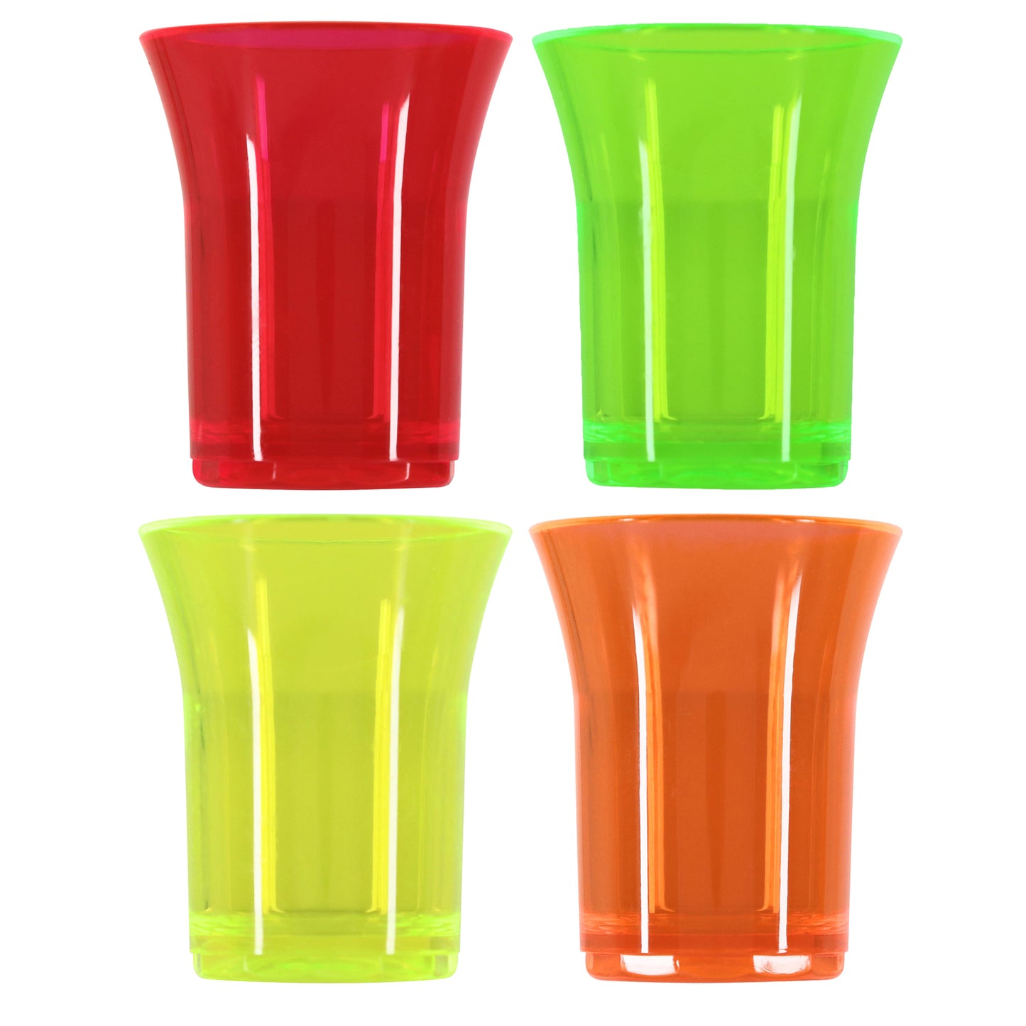 20 x Neon Shot Glasses Heavy Duty Strong Reusable Plastic 25ml Glossy Liquor, Spirits, Food Sampling, Parties, BBQs, Pubs, Clubs, Jelly-5056020182931-PCUP-SHOT-NEON-Product Pro-25ml, Neon, Neon Shot Glasses, Plastic Shot Glasses, Reusable Shot Glasses, Shot Glasses, Shots