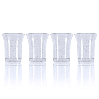 10 x Silver Glitter Shot Glasses - Heavy Duty Strong Reusable Plastic 25ml 30ml Stackable. Dishwasher Safe Christmas, Anniversaries, Sparkly-5056020186915-PCUP-SHOT-SG-10-Product Pro-Anniversary, Christmas, Glitter Shot Glasses, Gold, Shot Glasses, Shots, Silver Glitter